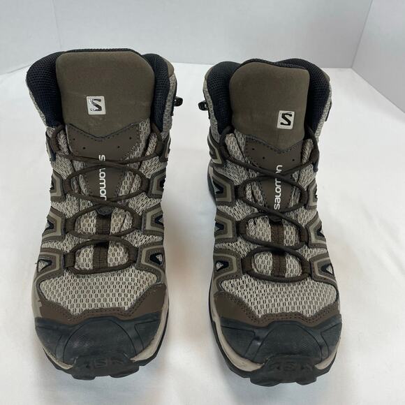 Salomon X Ultra 3 Mid GTX Hiking Boots Brown Tan Men's 7.5 Women's 8.5 Mesh - Picture 2 of 12